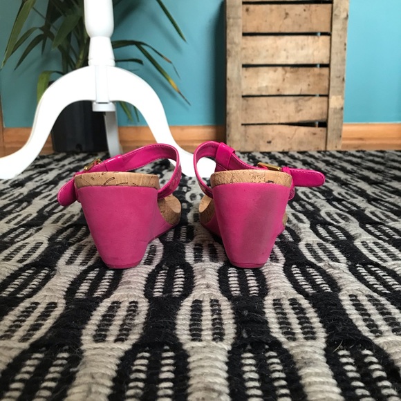 Ralph Lauren Pink Wedge Thong Sandal - Picture 4 of 4